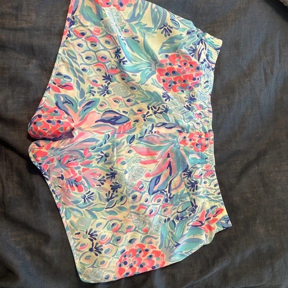 Lilly Pulitzer Luxletic Multicolor Athletic Shorts - Picture 2 of 4